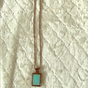 Sterling silver and real turquoise necklace